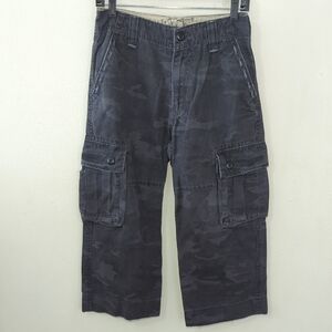 Levi's Camo Cropped Cargo Pants Black Gray Wide Leg Y2K Utility Women's Size 14*